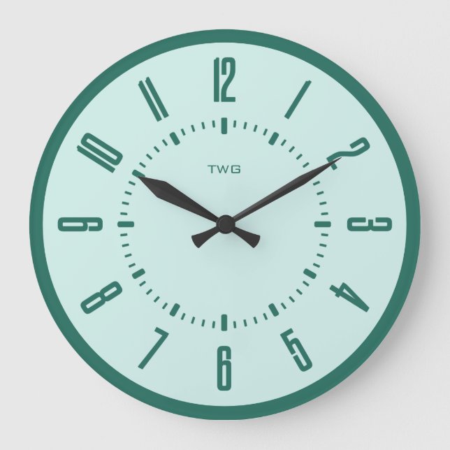 Personalised Modern Minimalist Large Clock (Front)