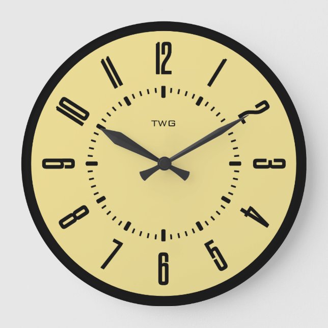 Personalised Modern Minimalist Large Clock (Front)