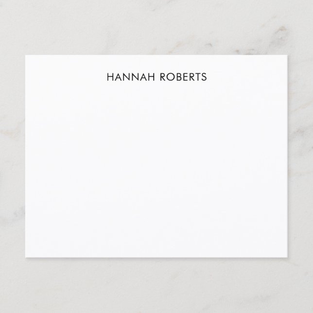 Personalised Modern Minimalist Simple Chic Card (Front)