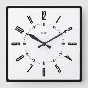 Personalised Modern Minimalist Square Wall Clock
