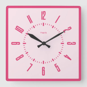Personalised Modern Minimalist  Square Wall Clock