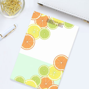 Personalised Modern Mint Green Citrus Fruit Slices Post-it Notes