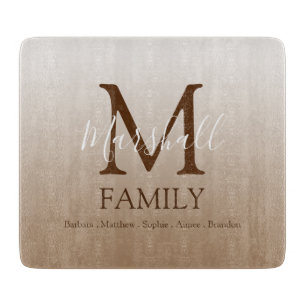 Personalised Modern Monogram Cutting Board