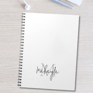 Personalised Modern Monogram Name Notebook