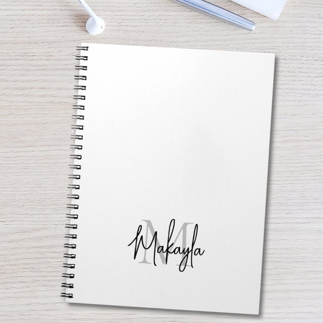 Personalised Modern Monogram  Notebook (Creator Uploaded)