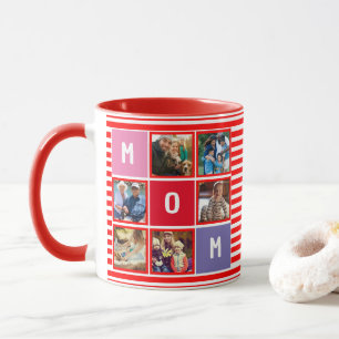 Personalised Modern Mothers day Mum Photo Collage Mug