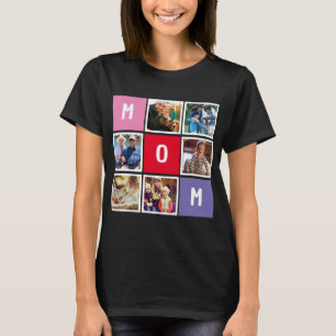 Personalised Modern Mothers day Mum Photo Collage T-Shirt