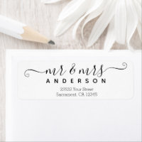 Personalised Modern Mr and Mrs Family Last Name