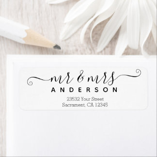 Personalised Modern Mr and Mrs Family Last Name