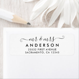 Personalised Modern Mr and Mrs Family Last Name 