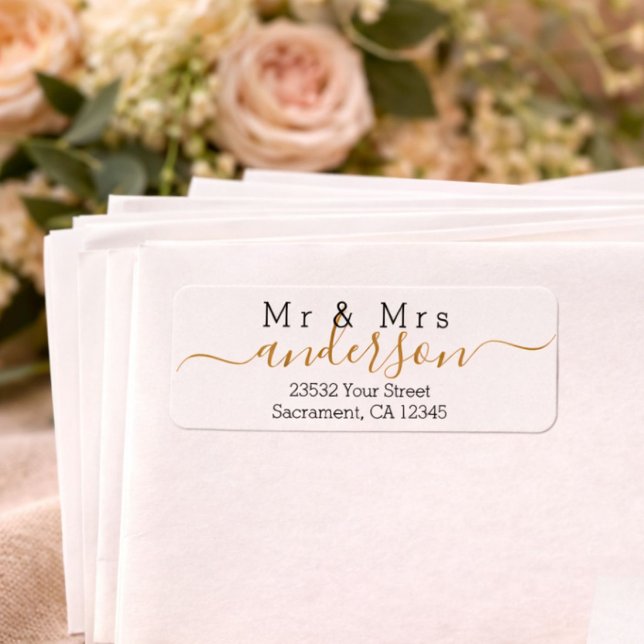 Personalised Modern Mr and Mrs Family Name Return (Creator Uploaded)