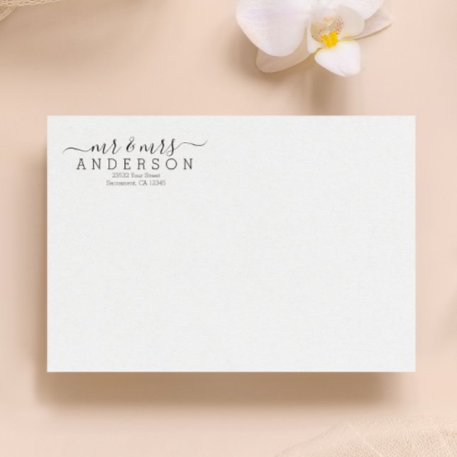 Personalised Modern Mr and Mrs Family Name Return (Creator Uploaded)