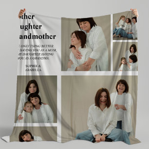 Personalised Modern Mum   6 Photo Fleece Blanket