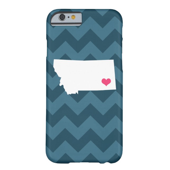 Personalised Modern Navy Chevron Montana Heart Case-Mate iPhone Case (Back)