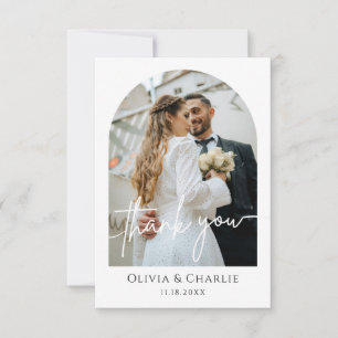 Personalised Modern Newlywed Thank You Card
