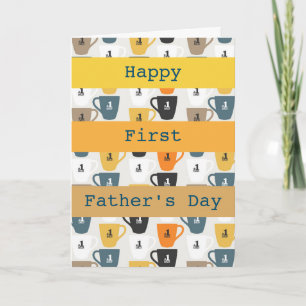 Personalised Modern Number 1 Father's day  Card