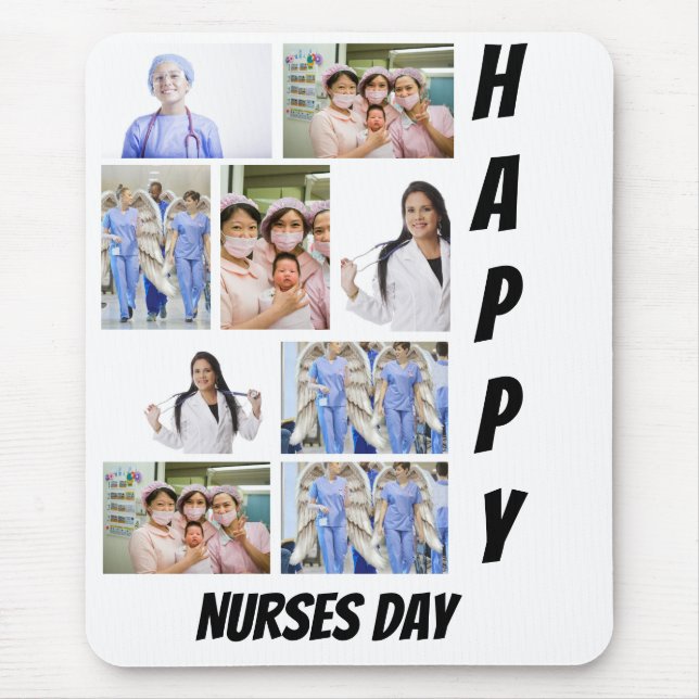 Personalised Modern Nurses Day 9  Photo Collage   Mouse Mat (Front)