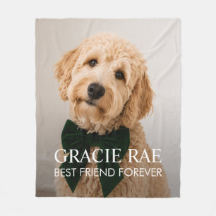 Personalised Modern Pet Dog Photo Fleece Blanket