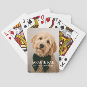 Personalised Modern Pet Dog Photo Playing Cards