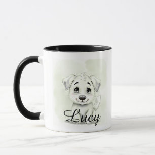 Personalised Modern Pet Mug With Minimal Typograph