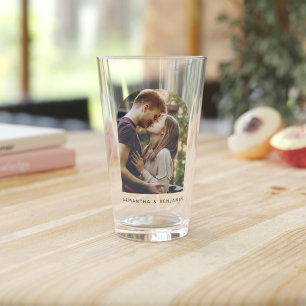 Personalised Modern Photo Keepsake Beer Glass