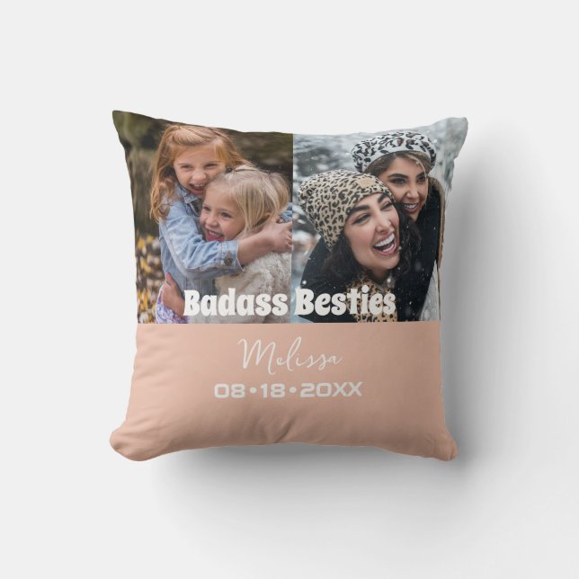 Personalised Modern Photo Keepsake Cushion (Front)