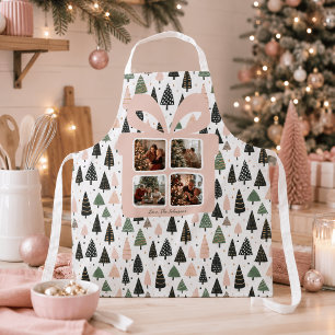 Personalised Modern Pink Christmas Apron
