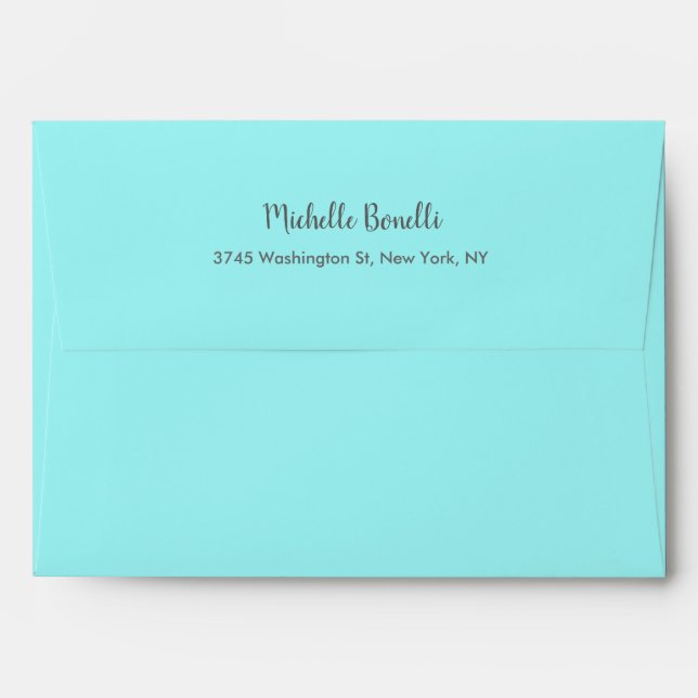 Personalised Modern Professional Blue Handwriting Envelope (Back (Top Flap))