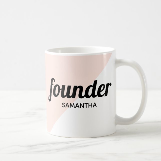 Personalised modern professional boss founder coffee mug (Right)
