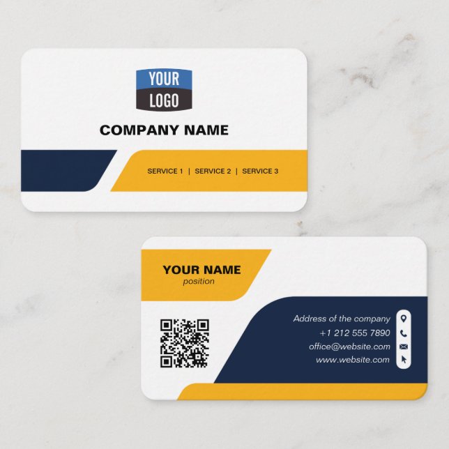 Personalised modern professional business card (Front/Back)