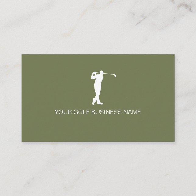 Personalised Modern Professional Golf Business Card (Front)