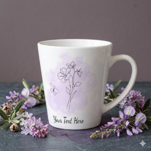 Personalised Modern Purple Watercolor Coffee Mug