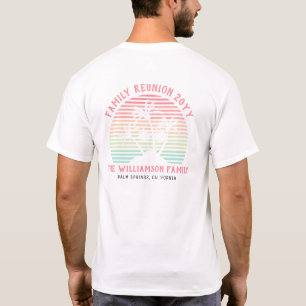 Personalised Modern Retro Family Reunion Tropical T-Shirt