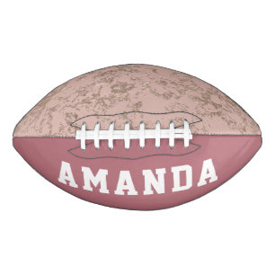 Personalised Modern Rose Gold Girl American Football