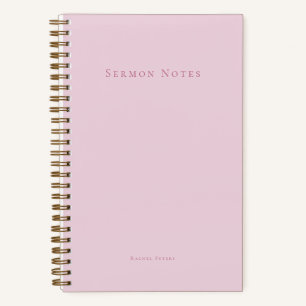Personalised Modern Sermon Church Notebook
