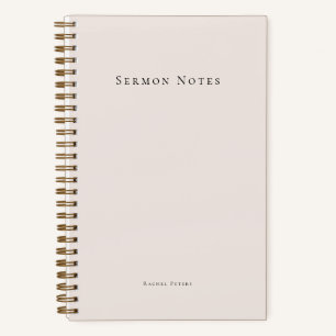 Personalised Modern Sermon Church Notebook