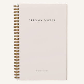 Personalised Modern Sermon Church Notebook