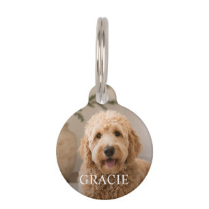Personalised Modern Simple Pet Photo Tag