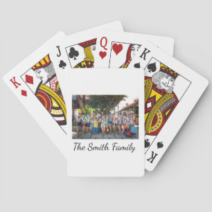 Personalised Modern Simple Reunion Photo   Playing Cards