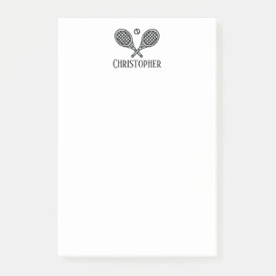 Personalised Modern Simple Tennis Post-it Notes