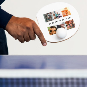 Personalised Modern Sisters 6 Photo Collage Ping Pong Paddle