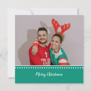 Personalised Modern Square Photo Christmas Card