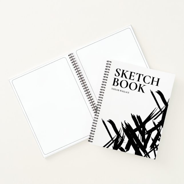 Personalised Modern strokes Sketch Book (Inside)