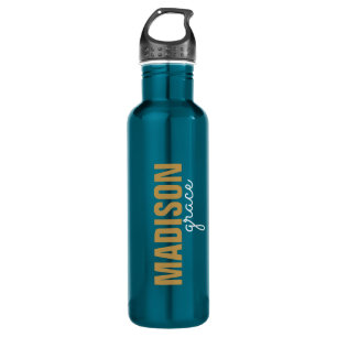 Personalised Modern Stylish Gold Add Your Own Name 710 Ml Water Bottle