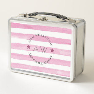 personalised modern stylish metal lunch box