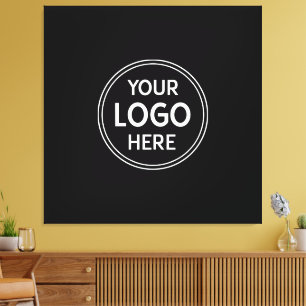 Personalised, Modern, Stylish, Monochrome, QR Code Canvas Print