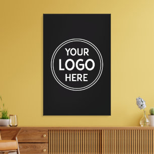 Personalised, Modern, Stylish, Monochrome, QR Code Canvas Print