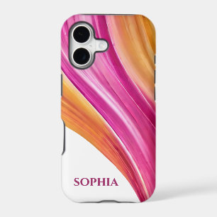 Personalised Modern-Sunset-Pink Orange and Yellow-