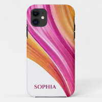 Personalised Modern-Sunset-Pink Orange and Yellow-