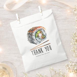 Personalised Modern Sushi Birthday Favour Bags